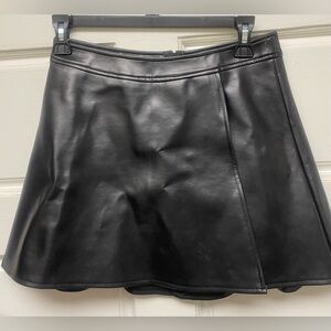 Black Leather Mini Skirt